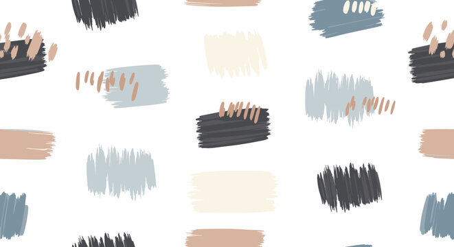 Hand-painted brush marks with texture, seamless pattern, repeating pattern, surface design, textile print, soft color palette, modern illustration, no shadows,