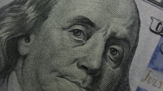 Benjamin Franklin's portrait on the 100 US dollar bill