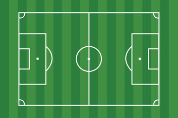 Football field with green stripe background Football ground vector illustration © Raihan