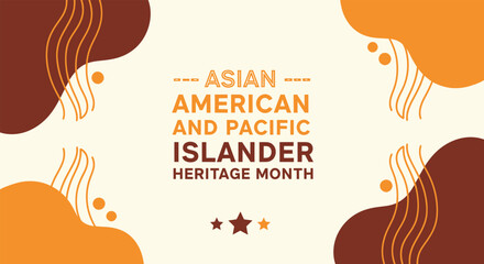 Naklejka premium Asian american and pacific islander heritage month celebration graphic