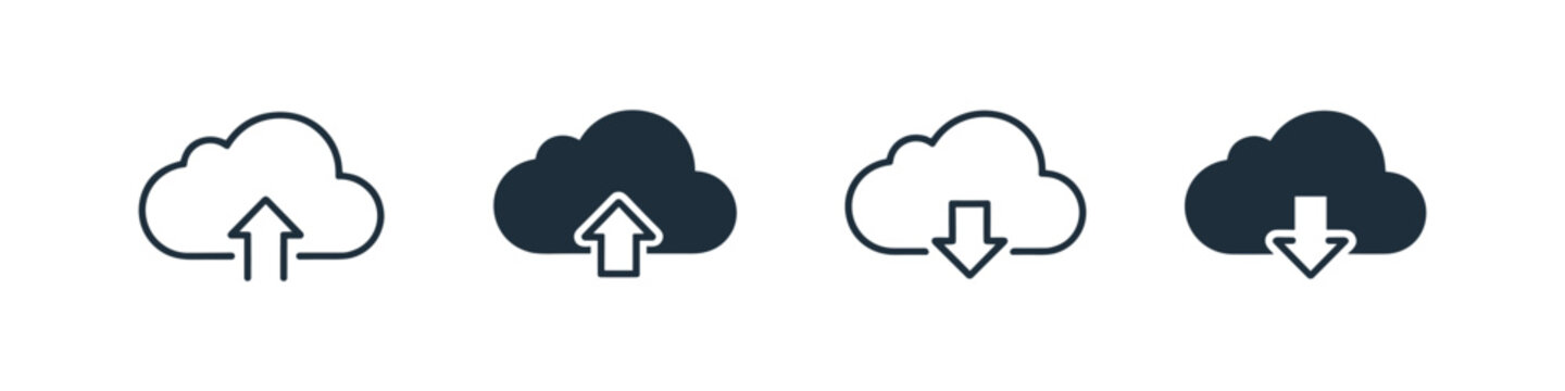 Cloud Upload Download Icons