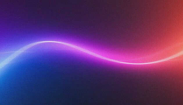 Abstract line curves gracefully through a field of deep shadows, illuminated by a brilliant streak of neon pink and electric blue that highlights the elegance of modern minimalist design.