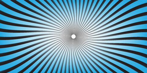 Fototapeta premium Blue Sunburst Pattern Background, Rays, Radial, Summer Banner, multi media background, celebration background, abstract background, Vector Illustration