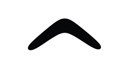 Boomerang shape in black silhouette high quality professional © momotaj