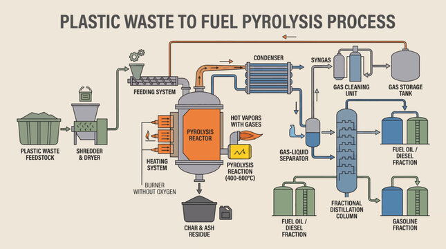 Plastic Waste Management Process Infographic