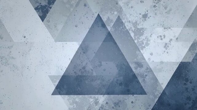 Abstract Geometric Pattern with Triangles and Textured Surface in Cool Blue Tones