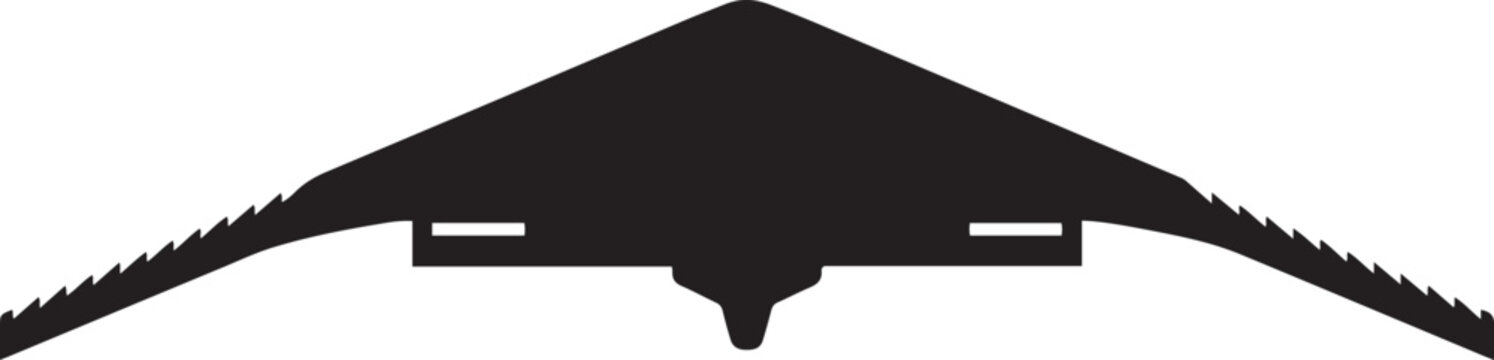 B2 Stealth silhouette, balck icon silhouette vector