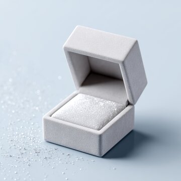 ring box mockup opening with sparkle, luxury jewelry branding, elegant product display