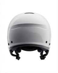 Fototapeta premium Blank helmet worn mockup, back view sporty outdoor gear, high realism lighting