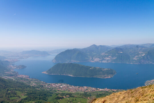 view of the top of punta almana iseo