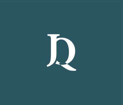 Large white letter q on dark blue background