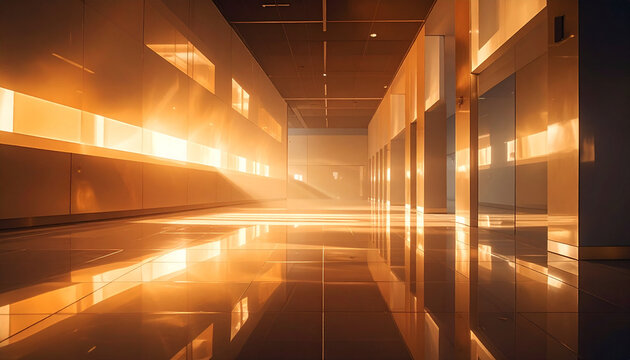 Golden Luxury Hallway Interior