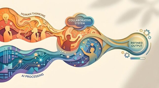 Human Thinking and AI Processing Collaborative System for Refined Output and Digital Innovation