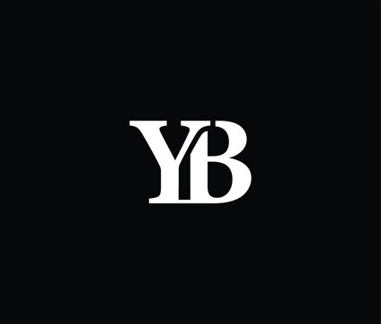 White letter YB logo on solid black background