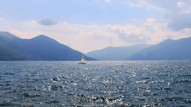 the famous lago maggiore landscape 4k video