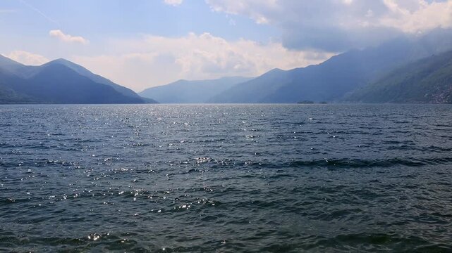 the famous lago maggiore landscape 4k video