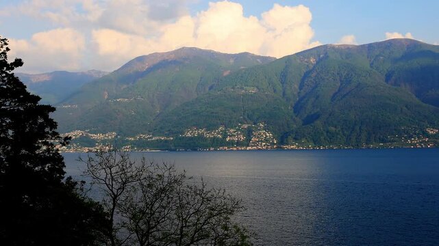 the famous lago maggiore landscape 4k video