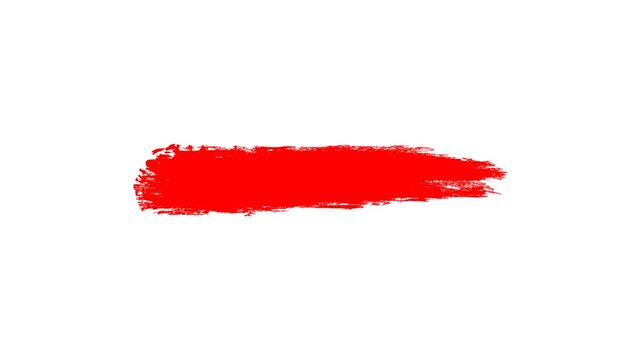Hand drawn black ink brush stroke rectangle animation with curved edges and organic texture on white background
