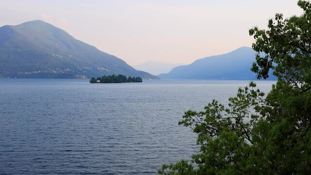 the famous lago maggiore landscape 4k video