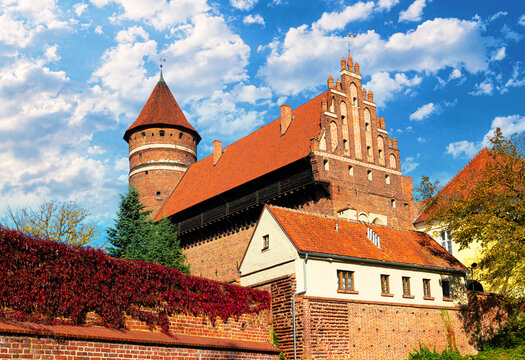 Medieval gothic castle in Olsztyn, Poland	