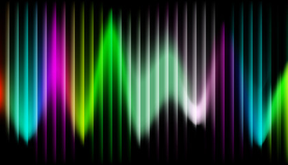 Vibrant aurora borealis display with flowing colors across a dark night sky © NoblePix