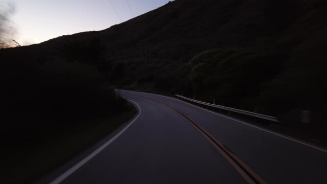 Big Sur Pacific Coast Highway Southbound 8 Ragged Point to San Simeon 01 Rear View MultiCam Driving Plate California USA