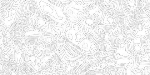 Abstract Gray Topographic Map Background, Minimalist Contour Lines Vector Texture, Modern Geographic Relief Pattern. abstract geographic relief pattern represents terrain elevation.  © Creative Lis