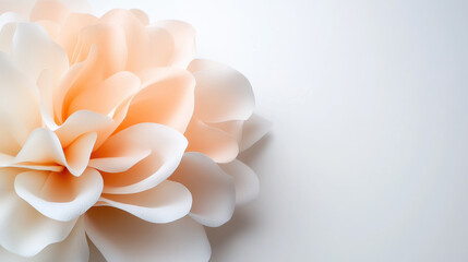 Obraz premium Handcrafting delicate translucent rice paper flowers creating an elegant backdrop, presenting a soft pastel aesthetic for events and celebrations