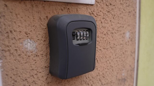 Wall mounted key lock box with code secure access device
