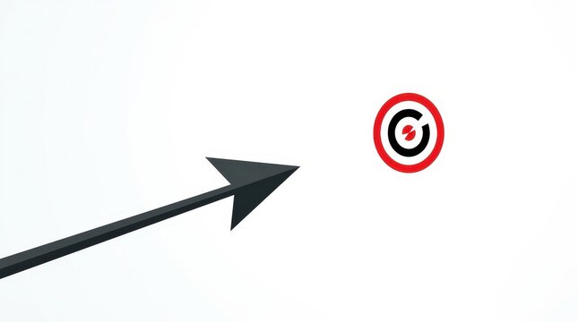 Longrange vision emphasizes strategic planning. Minimalist horizon and arrow depict ambitious goals clearly