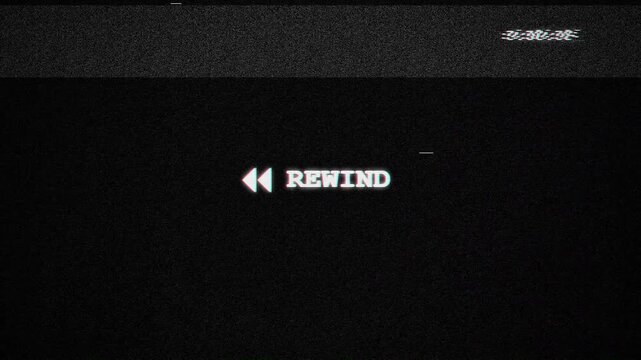 Retro VCR Rewind Screen Purple Interface Background