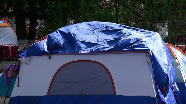 large tent at the resort.