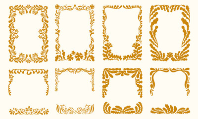 Obraz premium Ornate Frame Set Decorative Borders
