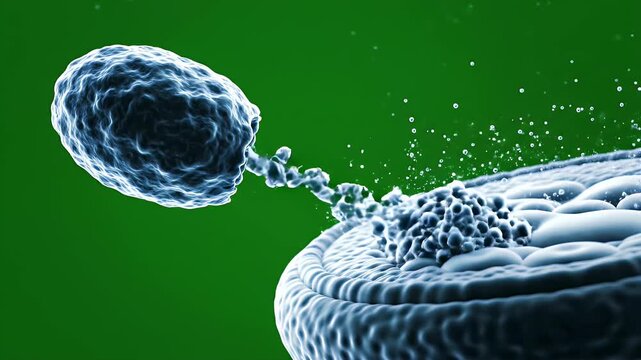 Museum Quality Anatomical CGI Visualization of Microsporidia Interacting with Host Cell Membrane