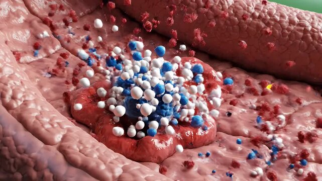 Museum Quality Anatomical CGI Visualization of Mold Growing in Damp Environments with Detailed Cellular Interactions