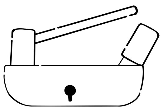 和錠 開く 線画