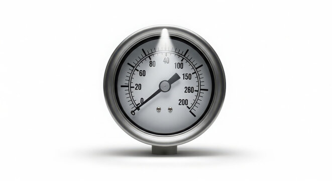 Analog Pressure Meter Dial Gauge with High Range Scale and Metal Construction for Precise Industrial and Medical Monitoring