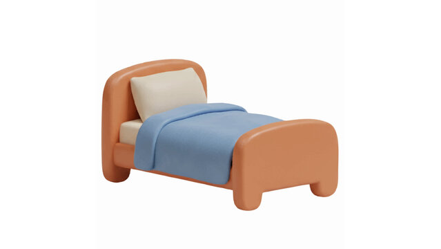 Modern upholstered single bed design
