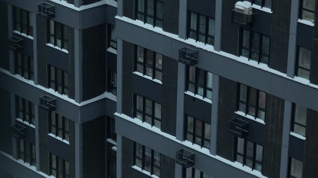 modern residential apartment building facade urban architecture geometric pattern