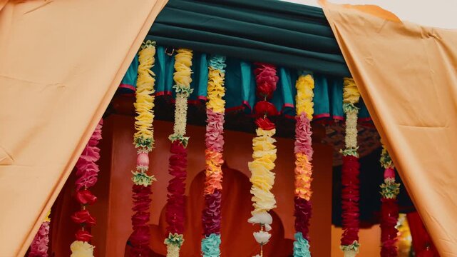 Indian parade for the Vaisakhi god with kirtan chariot