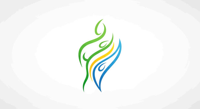 Premium Vector Colorful abstract swirling design element.
