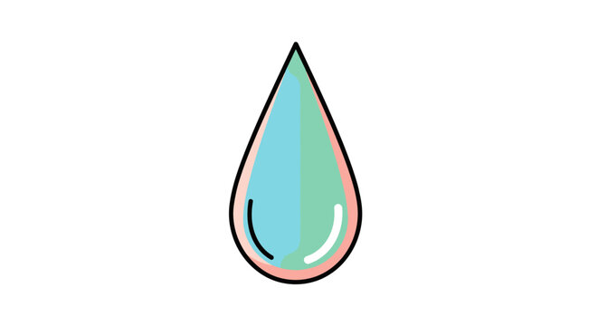 A single tear drop shape icon.