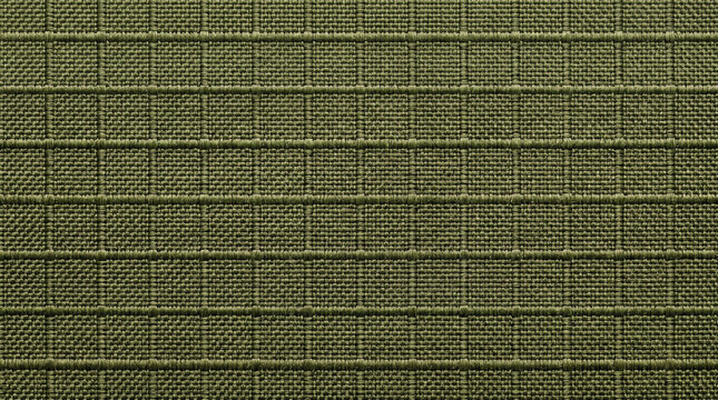Macro of Ripstop Nylon Fabric with Reinforcing Grid Pattern in Olive Green