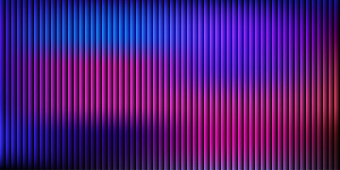 Abstract dark background featuring vibrant vertical neon lines with intense purple pink and blue color shift creating futuristic energy vibe for creative projects or digital media displays. © mr.shawn007