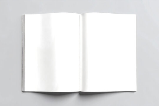 High-angle view of a modern open book or journal featuring two completely black, empty pages, providing a versatile design canvas for digital content and mockups&nbsp;