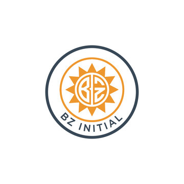 BZ Initial logo with sun symbol.