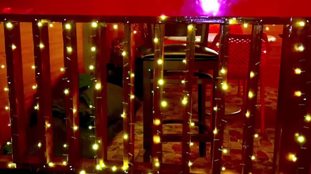 LED fairy lights flashing
