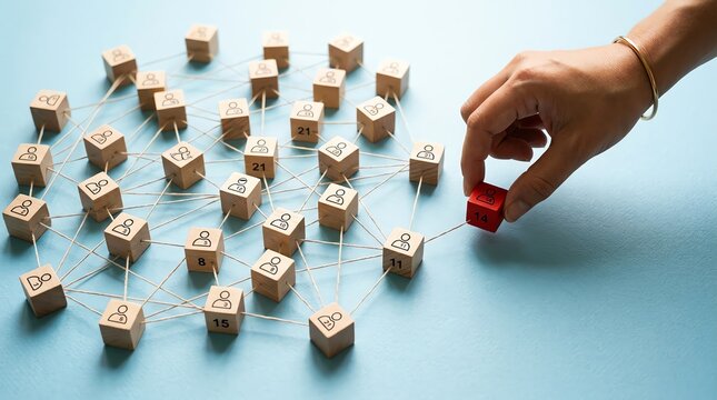 Connecting Wooden Blocks in a Network Structure
