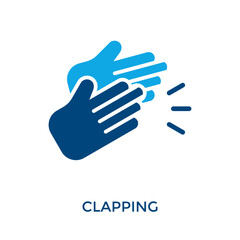 Obraz premium Clapping Icon Dual Tone Style. Vector Illustration For Graphic Design
