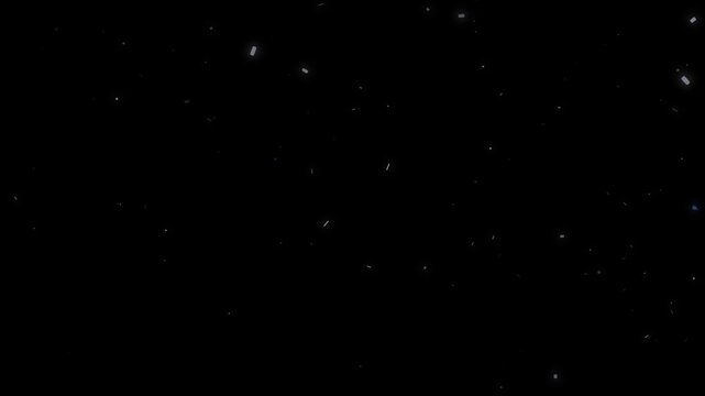 Gentle atmospheric dust motes shimmering and floating in slow motion against a black background